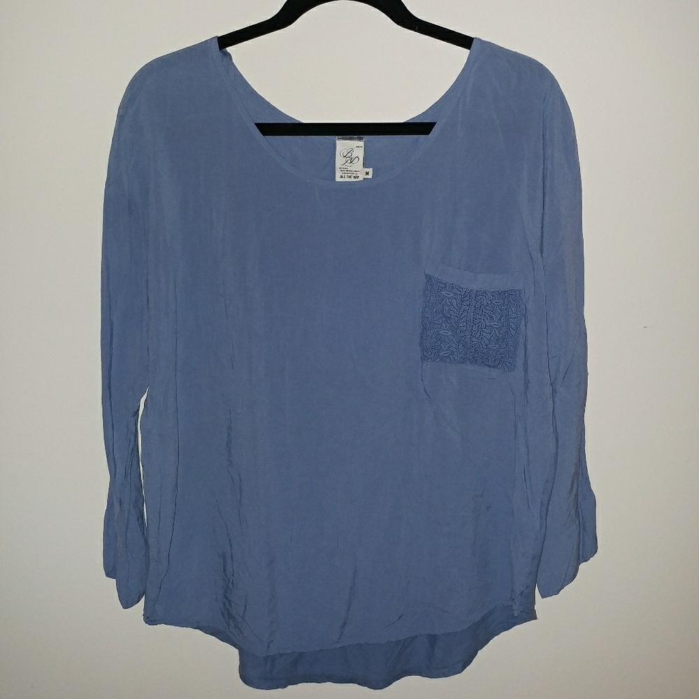 quarter sleeve lavender top